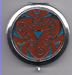 Red & Blue Celtic Knot Round Compact