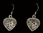 Filigree Heart Earrings