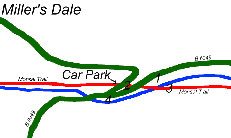 Miller's Dale Map for tour