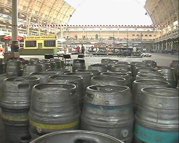The beer arriving.