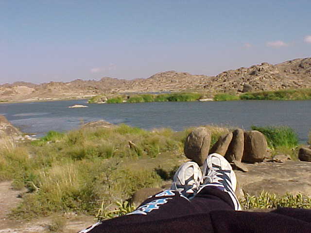 My feet at the lake