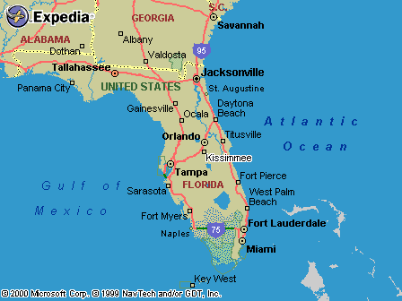 Map of Kissimmee and surrounds