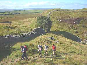 UK walking holidays, hiking vacations, archaeology tours Hadrian's Wall, Northumberland, Haltwhistle England