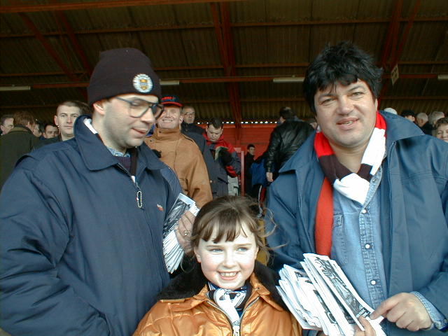 The SQ team drumming up business at the recent Hamilton match