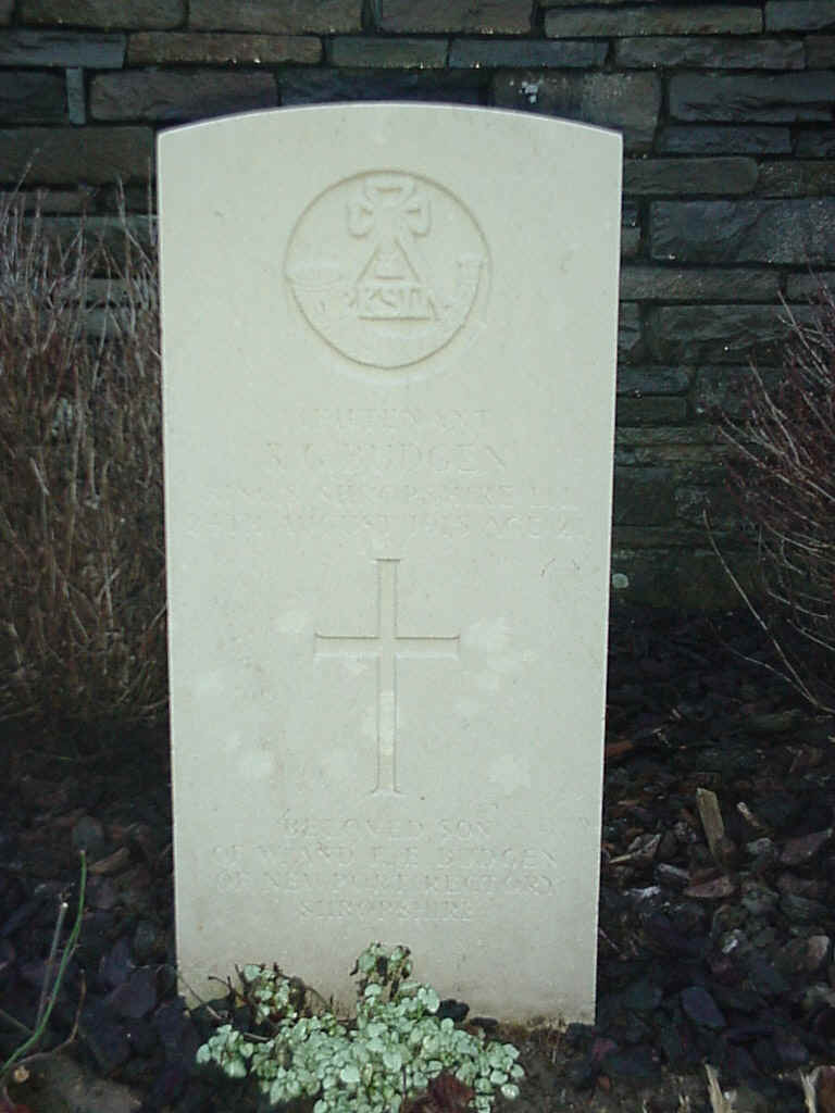 Grave at Bedford House Bristish Cemetery - RG Budgen