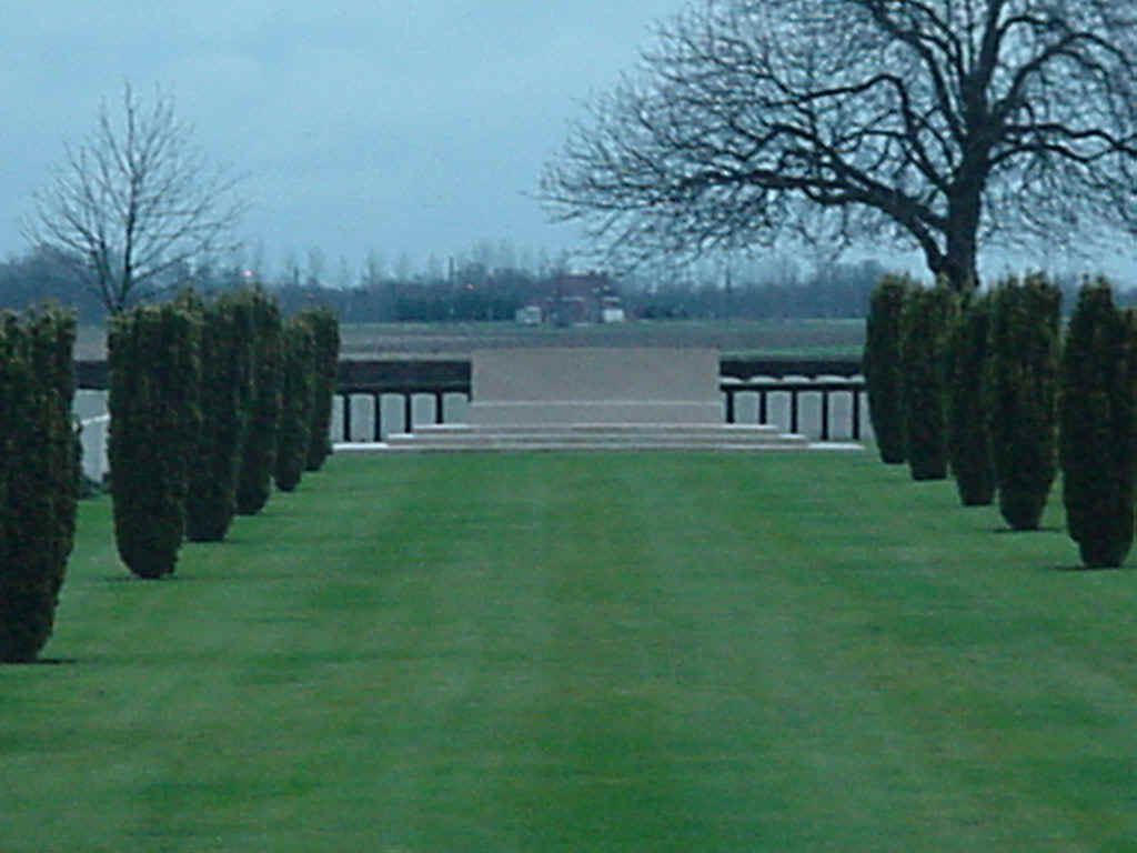 Stone of Rememberance at Bedford House Bristish Cemetery