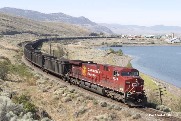 CP #9735 eastbound at West Savona - August 2004