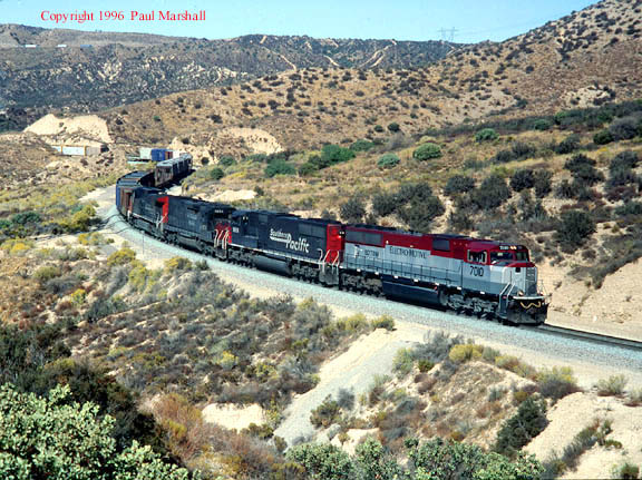 SD70M on Cahon Summit Oct 1996