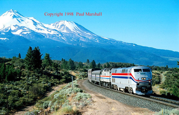 Amtrak at Cougar Aug 1998