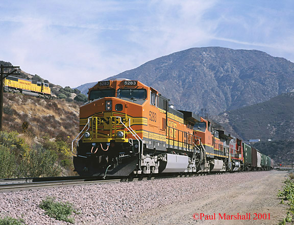 BNSF Dash 9 #5283 through Blue Cut Oct 2001