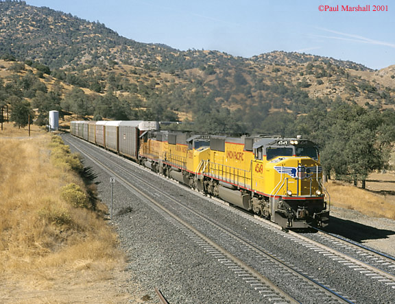 UP SD70M #4349 at Woodford Oct 2001