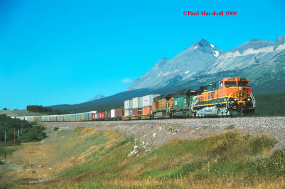 BNSF Dash 9 #1012 at MP1144 (West Bison) - August 2000