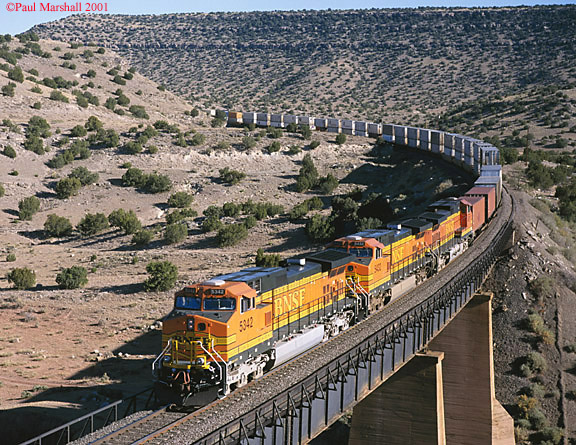 BNSF Dash 9 #5342 Abo Canyon October 2001