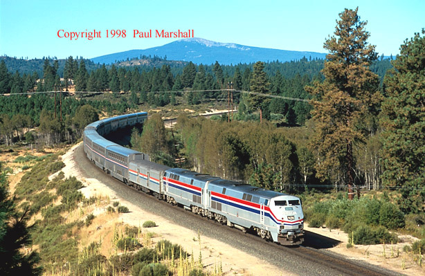 Amtrak at Calimus Hill Aug 1998