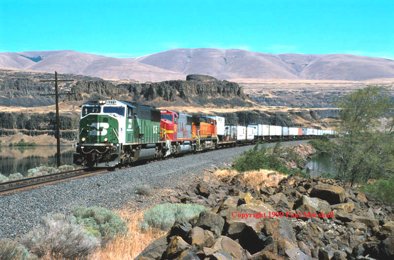 SD60M at Horse Thief Lake Aug 1999