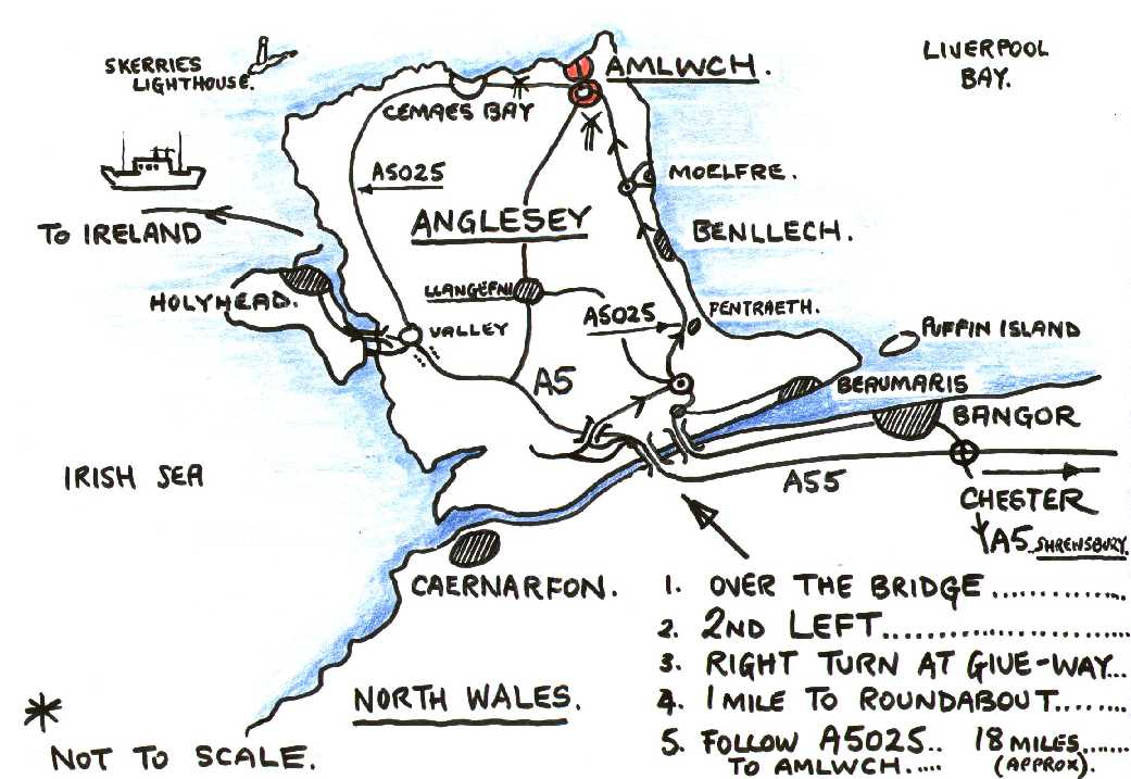 Map Showing Isle
of Anglesey