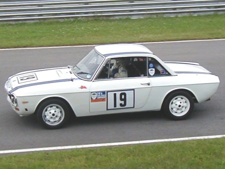 From the same race this is Jonathan Smart in his 1976 Lancia Fulvia Coupe