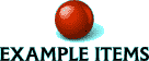 EXAMPLE ITEMS
