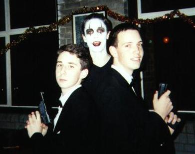 Rob as the Crow, flanked by S. young and Tom