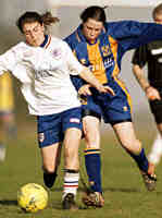 Marie Hollin on the ball