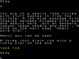 CLASSIC ADVENTURE screen