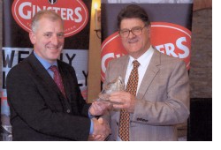 Pete Webb receives Ginster award