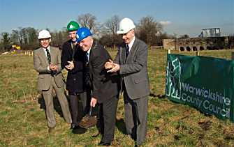 Cutting the first sod