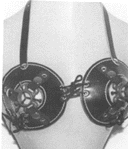 bondage bra bdsm leather nipple clamps