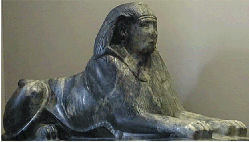 [Egyptian mini-sphinx  1785 BC]