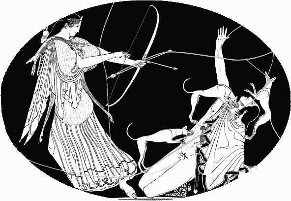 [Artemis and Aktaion by the Pan Painter]