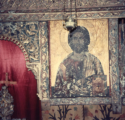 Icon in the chapel at Aghia Triadha, Meteora