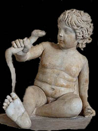 Baby Heracles strangkes his first snake