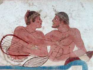 An intimate dinner in ancient Paestum