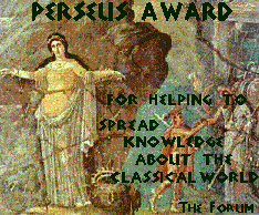 [Perseus Award from Forum Romanum. Cheers!]