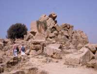 A huge  capital from the Temple of Zeus