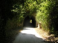 Pantalica gorge - a tunnel along the old railway (one of the shorter ones!)