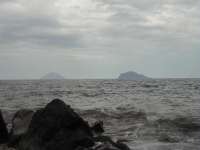 Distant views of Panarea and Stromboli from Salina