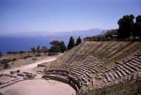 The theatre at Tindari\, which was converted for galdiatorial games by the Romans