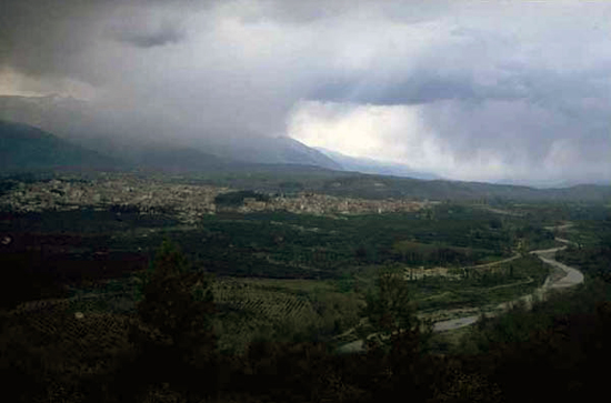 View of Sparta from Therapne