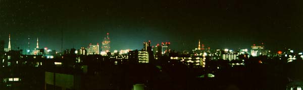 Sendai's night scape from my apartment.