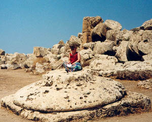 Lesley at Selinunte