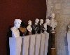 Busts in the castle museum.