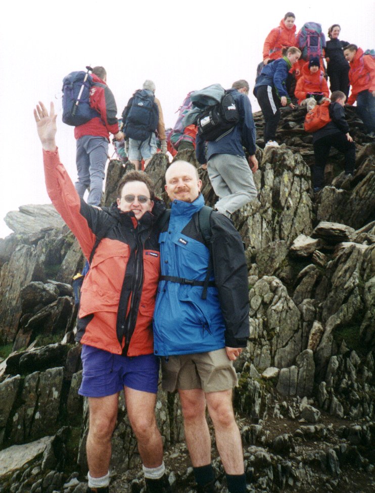 Me and Russ on top of Snowdon, Wales, June 99