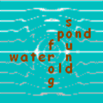 Tichigram picture:
Frog, old, pond, sound and water,
Criss-cross in a grid