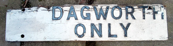 Dagworth Only signpost arm