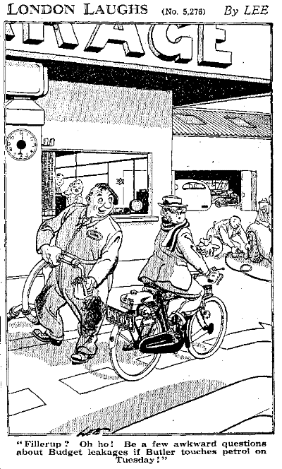 A London Laughs cyclemotor cartoon by Lee