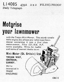 Mini-Mower press advertisement