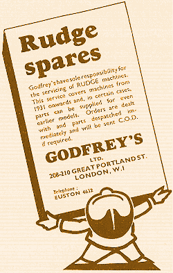 Godfrey's advert for Rudge spares