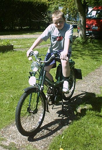 My son James on the Raleigh