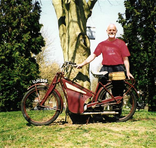 Alan Profitt and New Hudson autocycle